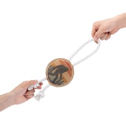 Natural Leather Bigfoot Tug Dog Toy
