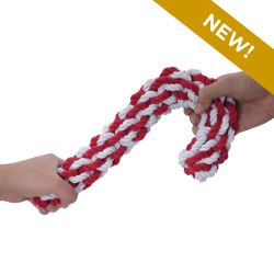 Candy Cane Braided Rope Dog Toy