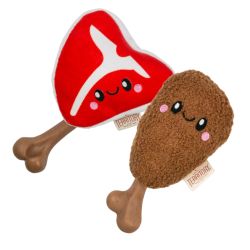 Meat Bone 2-in-1 Dog Toy 2-Pack