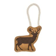 Natural Leather Deer Dog Tug Toy
