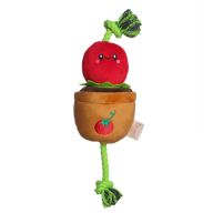 Tomato Treat-and-Tug Dog Toy