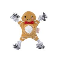 Gingerbread Man 2-in-1 Fetch Tug Dog Toy