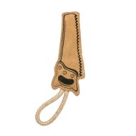 Natural Leather Saw Tug Dog Toy