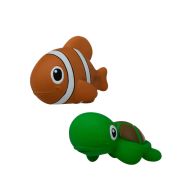 Natural Rubber Fish and Turtle Dog Toy 2-Pack