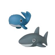 Natural Rubber Shark and Whale Dog Toy 2-Pack